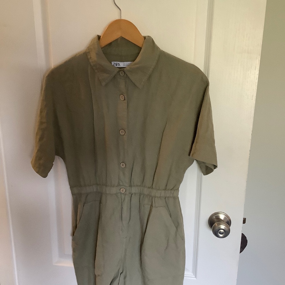 ZARA green jumpsuit